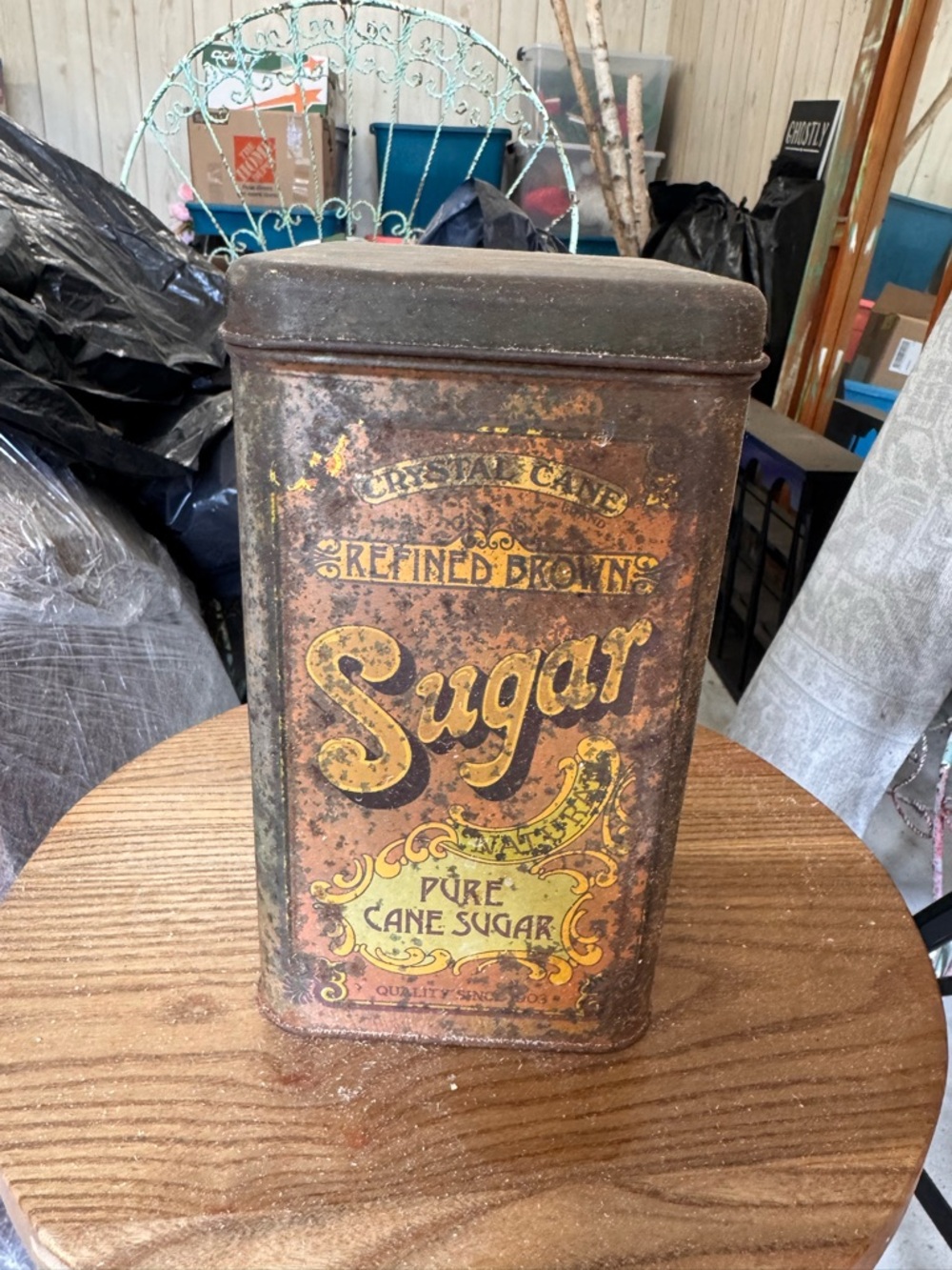 Vintage Decorative canisters- Yellow & Rust
